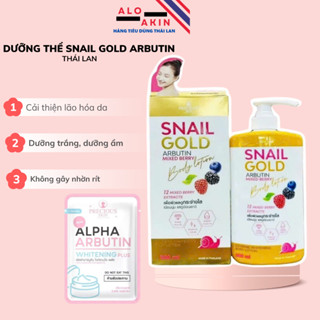Sữa dưỡng thể trắng da Snail Gold Arbutin Lotion Thái Lan 500ml