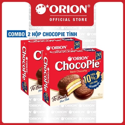 [LIVESTREAM] Combo 2 Hộp Bánh Orion Chocopie TÌNH (435.6g/hộp)