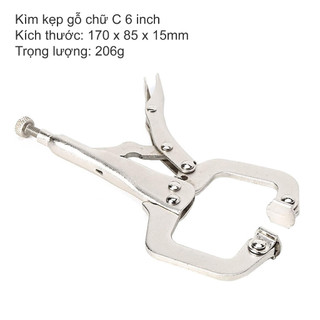 Kìm kẹp gỗ cường lực hình chữ C 6inch kim loại
