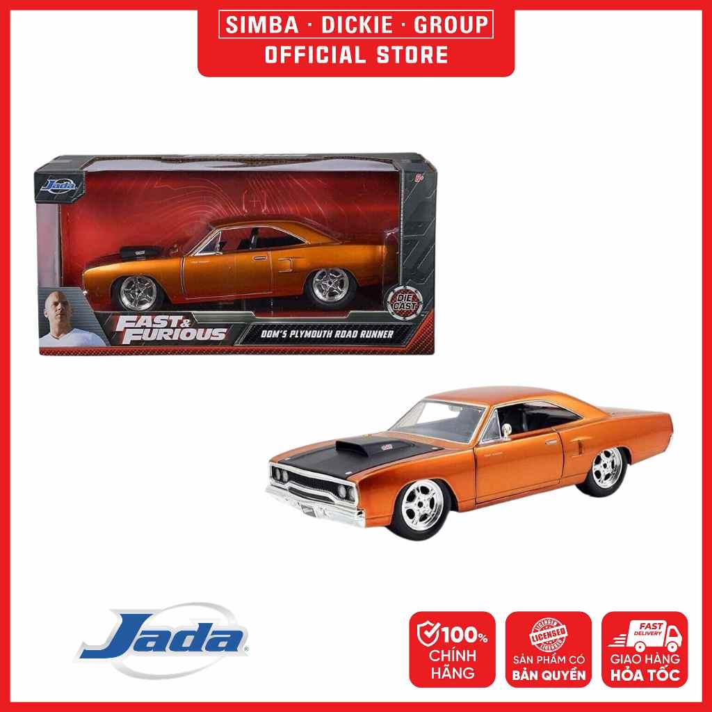 Đồ Chơi Xe Mô Hình JADA TOYS Fast & Furious 1970 Plymouth Road Runner 1:24 97126 - Simba Toys Vietna
