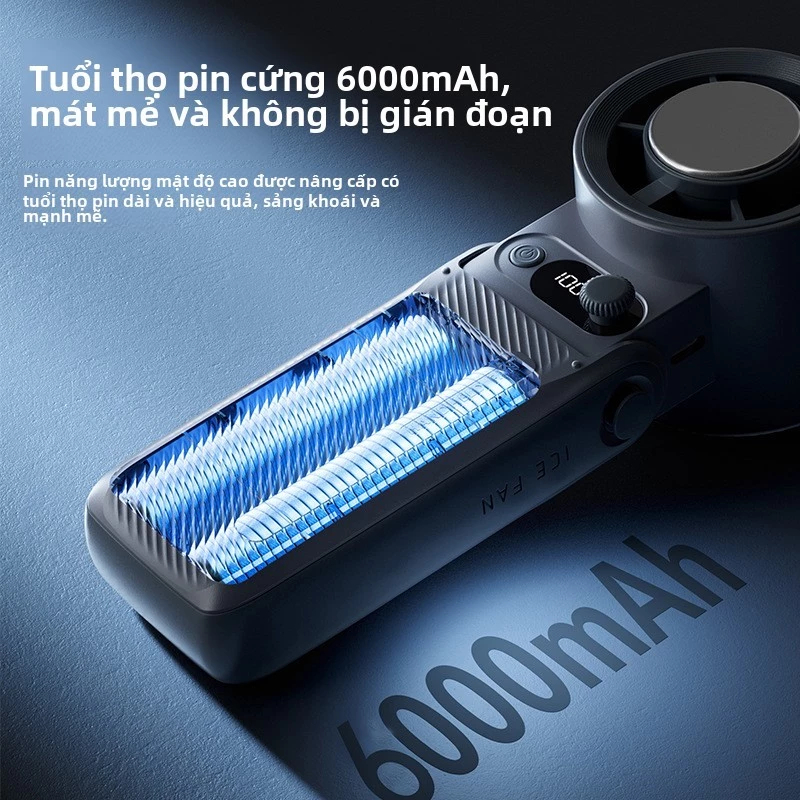 Quạt cầm tay mini JF168 Pin 6.000mAh sò lạnh, gió mạnh, gấp gọn tiện lợi | Chính Hãng | BigBuy360 - bigbuy360.vn