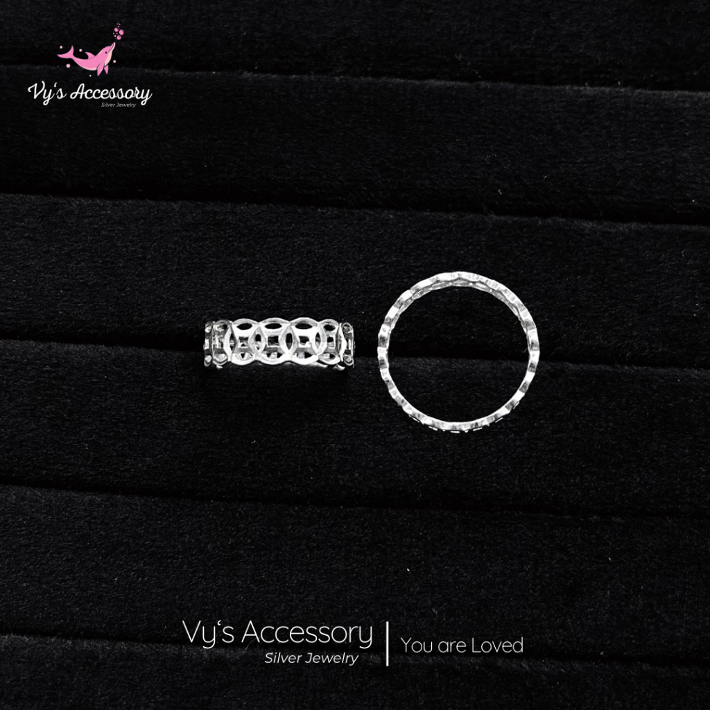 Nhẫn bạc nữ hình dáng đồng xu Accessory NT40