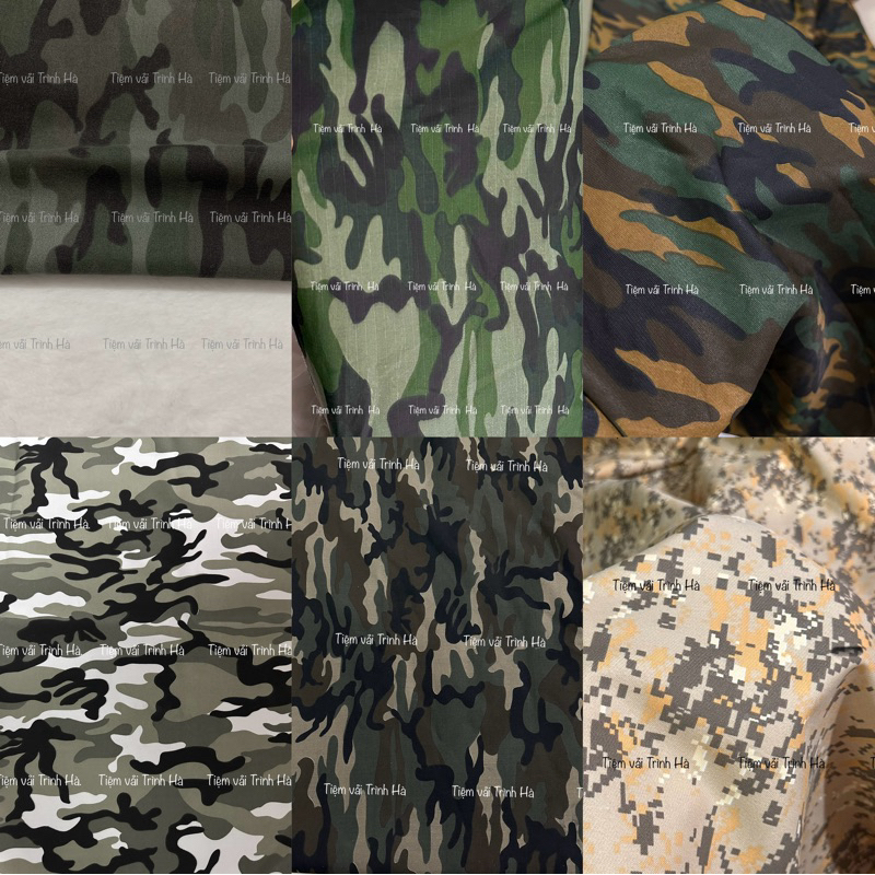 [ 𝐕𝐚̉𝐢 𝐓𝐫𝐢̀𝐧𝐡 𝐇𝐚̀ ] Vải Kaki Camo Cao Cấp Rằn Ri Nhiều Màu - May Quần, Túi, Áo Khoác, Phông Nền, Trang trí