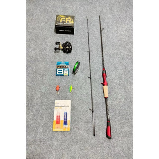 Combo Cần Lure Bọ Cạp Đỏ + Máy Ngang FR200 – Tặng Dây PE, 2 Mồi & Dầu Bảo Dưỡng