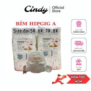 [ Size Đại 8XL ] Túi 50 Miếng Bỉm Quần Hipgig A 5XL 6XL 7XL 8XL bo mông Cho Bé
