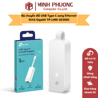 Bộ Chuyển Đổi Mạng USB Type-C Sang Ethernet TP-LINK UE300C Tốc Độ Gigabit - Hàng Chính Hãng