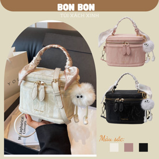 Túi cốp dễ thương phù hợp làm túi đi chơi nổi bật kèm khăn ngẫu nhiên