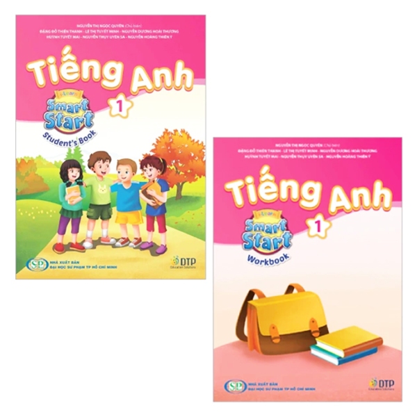 Sách - Combo Tiếng Anh 1 I-Learn Smart Start - Student's Book + Workbook ( Kèm Bìa Bao )