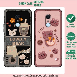 Ốp lưng Xiaomi Redmi Note 4/ Note 4x / Redmi 5 Plus in hình gấu bear dễ thương, bền đẹp