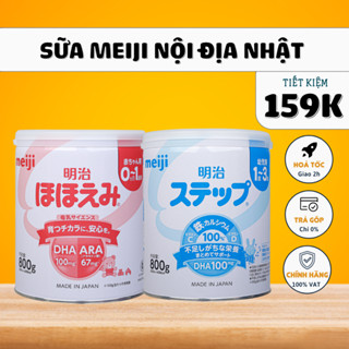 Sữa Meiji NỘI ĐỊA Nhật Lon, Thanh Số 0-9 , 0-1 & 1-3 , Meiji HP , Sữa Bột Công Thức 800g