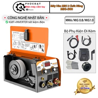 Máy Hàn MIG Không Dùng Khí 2 Chức Năng mini, Hàn MIG + Hàn Que Đa Năng, Tặng Cuộn Hàn và Phụ Kiện [ Bảo Hành 24 Tháng ]