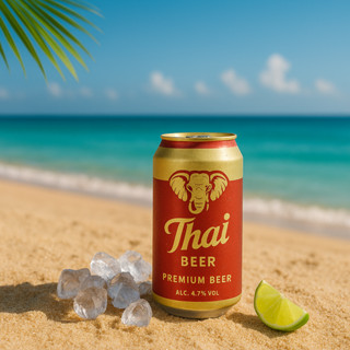 Thùng 24 lon Bia cao cấp Thái Premium, Bia 4.8 độ lên men tự nhiên sản phẩm của công ty Bia Sài Gòn Cửu Long
