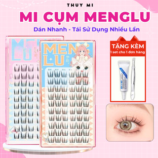 Mi Giả Cụm MengLu Chân Mèo Tự Nhiên Douyin 10 Hàng Thuỷ Mi