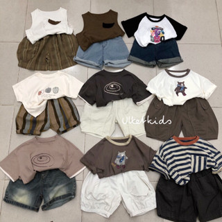  ÁO THUN VÀ QUẦN SHORT PHONG CÁCH HÀN QUỐC CHO BÉ GÁI VÀ BÉ TRAI 