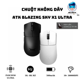 Chuột gaming không dây ATK Blazing Sky X1 Series - Paw3395 Ultra - DPI 3600 - 8K HZ Polling rate - Đi kèm Dongle