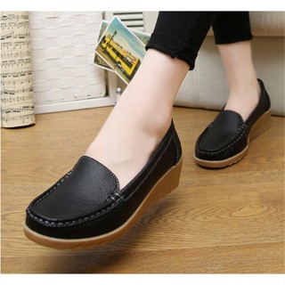 Giày moca nữ - Giày mọi nữ da bò mềm đế kếp Quảng Châu cao cấp - Vincent Shop