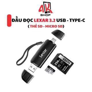  Đầu đọc thẻ nhớ Lexar tốc độ cao 3.2 đọc thẻ nhớ SD và micro SD với đàu ra là USB A và USB Type-c 