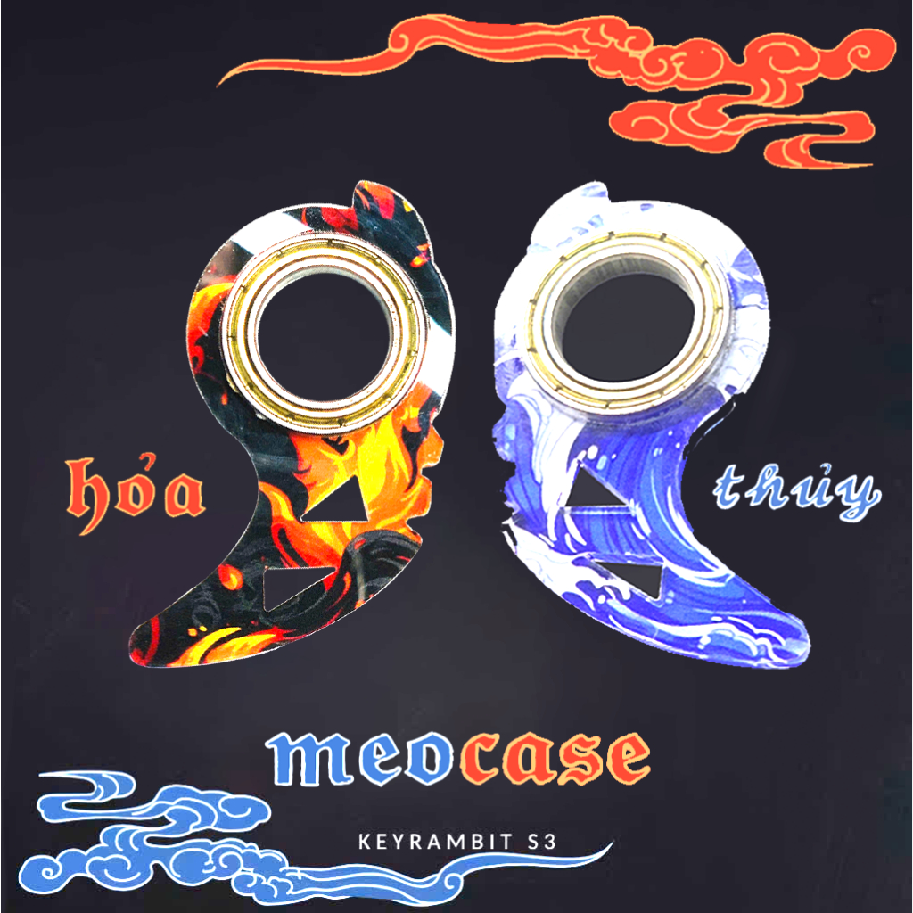 KEYRAMBIT - MÓC KHÓA XOAY - KARAMBIT - NGUYÊN TỐ  - VÒNG BI THÉP NHẬT SIÊU MƯỢT