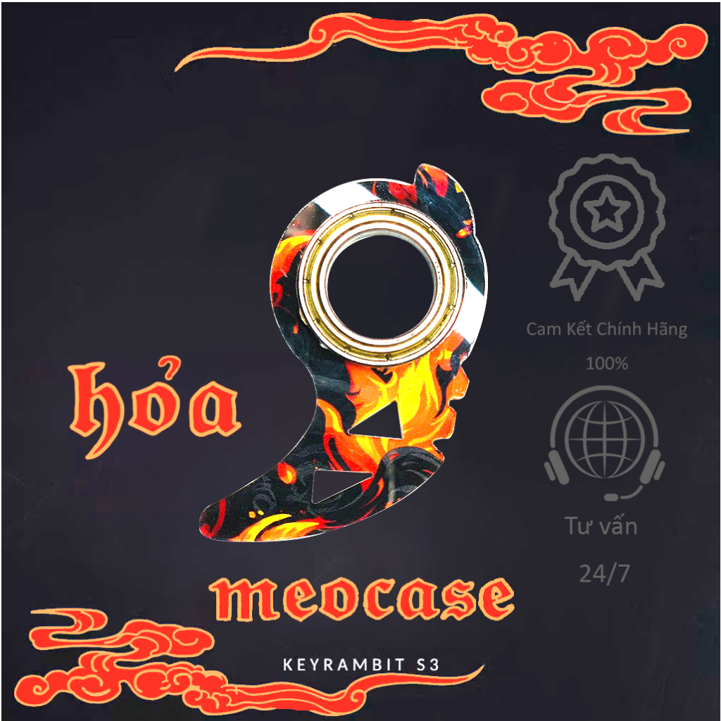 KEYRAMBIT - MÓC KHÓA XOAY - KARAMBIT - MỆNH HỎA  - VÒNG BI THÉP NHẬT SIÊU MƯỢT