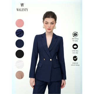 Set Vest công sở nữ 2 khuy cao cấp, đứng form, chiết eo, lót lụa và quần đứng/ váy bút chì - WALENTY