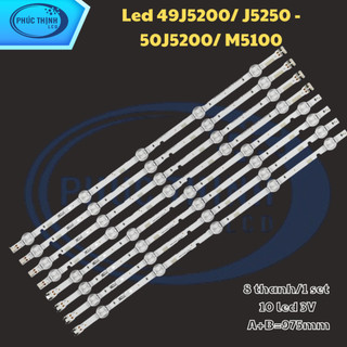  LED TIVI SAMSUNG 49J5200 49J5250 49M5100 50J5200 50M5100 BỘ 8 THANH MỖI THANH  5 BÓNG 