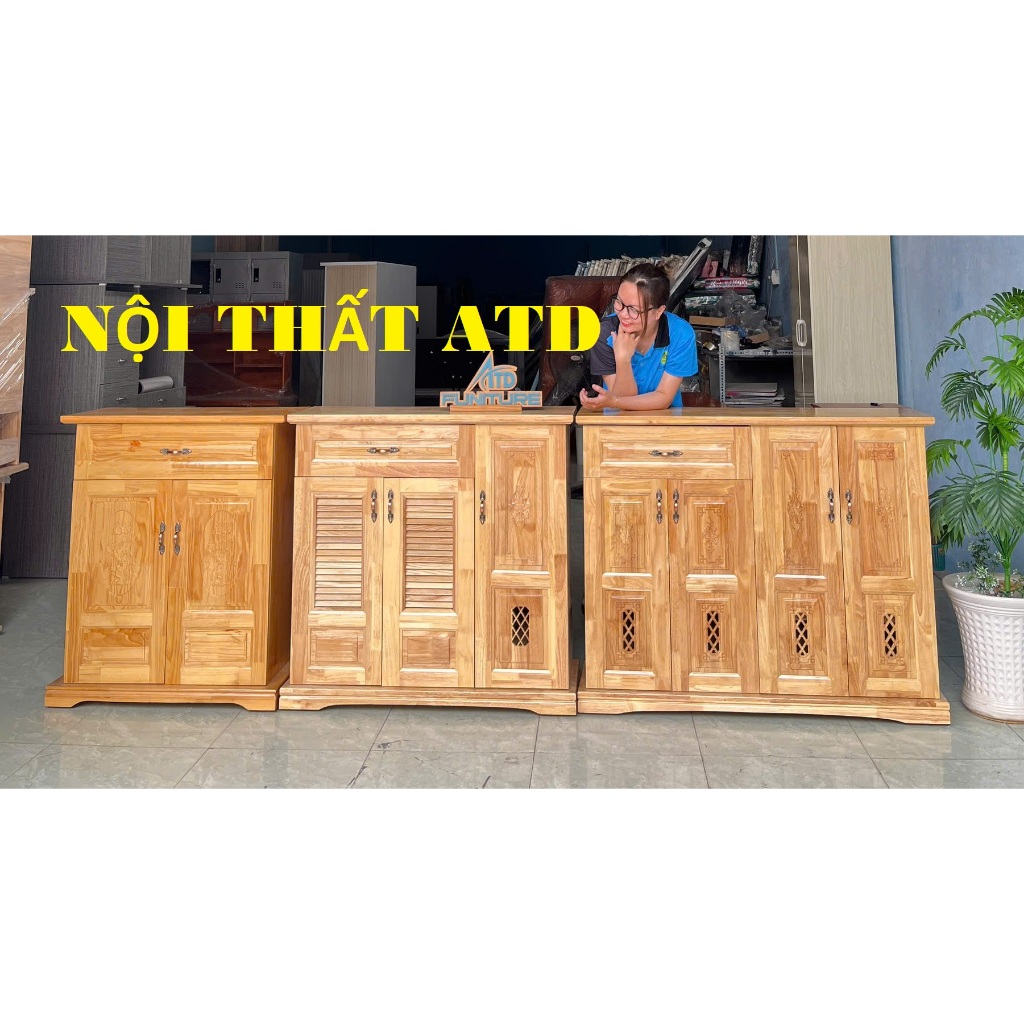 TỦ GIÀY GỖ THÔNG 2 CÁNH ngang 80cm , tủ dày dép gỗ