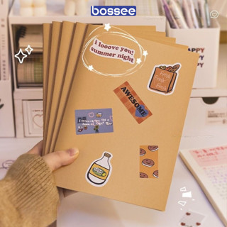 Set 10 Quyển Sổ Tay A5/B5 Kẻ Ngang, Kẻ Caro – Vở Viết Học Sinh Bìa Kraft Vintage [Tặng Kèm Sticker Dán Trang Trí]