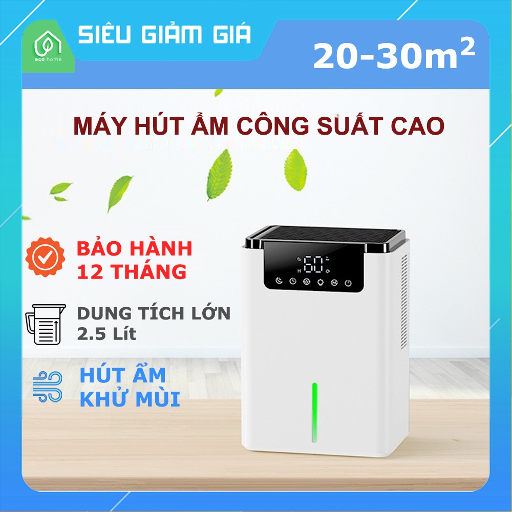 Máy hút ẩm công suất cao, dung tích lớn, khử khuẩn, chống nồm, ẩm mốc, hút ẩm khô phòng, khô quần áo