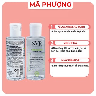 Tẩy trang da dầu mụn SVR Sebiaclear Eau Micellaire