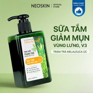 Sữa tắm tràm trà sạch mụn lưng, giảm thâm, sáng da ngăn ngừa nang lông NEOACNES 250ml NEOSKIN