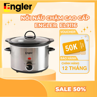 Nồi Tiềm Nấu Chậm Engler EL9116 Dung Tích 2.5L Lòng Sứ Ceramic cao cấp, Hầm, Kho cá thịt, BH 24th