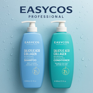 Dầu gội EASYCOS 800ml - bộ dầu gội xả Salicylic Acid Collagen cao cấp dưỡng ẩm phục hồi mái tóc