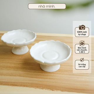  Đĩa Bồng Sứ Đĩa Trái Cây Bàn Thờ Mâm Bồng Bàn Thờ - Bộ Thờ Cúng Ban Thờ Bằng Sứ 