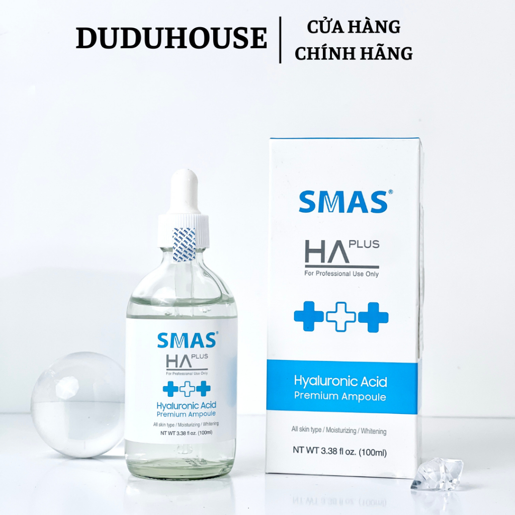 Serum Cấp Ẩm SMAS HA Plus Hyaluronic Aicd Premium Ampoule 100ml