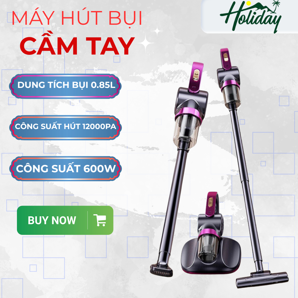 Máy Hút Bụi Giường Nệm Đa Chức Năng, Diệt Khuẩn Và Loại Bỏ Côn Trùng Nhỏ, 12000Pa Hút Lực