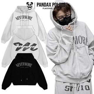 Áo Hoodie zip big boxy khoác nỉ chân cua chống nắng không xù cổ cao thoáng mát bigsize pandax polime