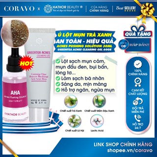  Bộ Ủ Mụn Gel Lột Mụn Trà Xanh Tại Nhà - Spa không Đau không Sưng Hathor Beauty - Coravo 