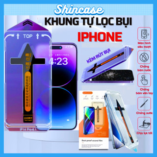 Kính Cường Lực iPhone Khung Tự Dán, Tự Hút Bụi, Chống Nhìn Trộm, Full Màn - Ốp iP X/XS/11/12/13/14/15/16/17Pro/MaxAir