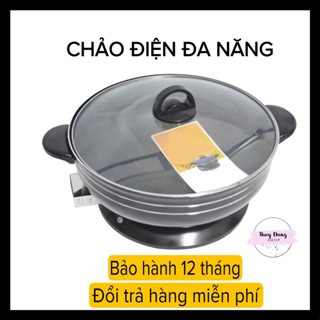 Chảo Điện Đa Năng, Nồi Lẩu Đa Năng Chống Dính Siêu Bền Size 26-28-30cm
