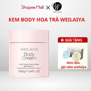 Kem dưỡng trắng da body toàn thân ban ngày Weilaiya dưỡng ẩm không bết dính 200ml