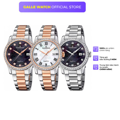 Đồng hồ nữ Candino C474 mặt kính Sapphire chống xước, chống nước 5 ATM, dây thép đeo tay cao cấp, xuất xứ Thụy Sĩ