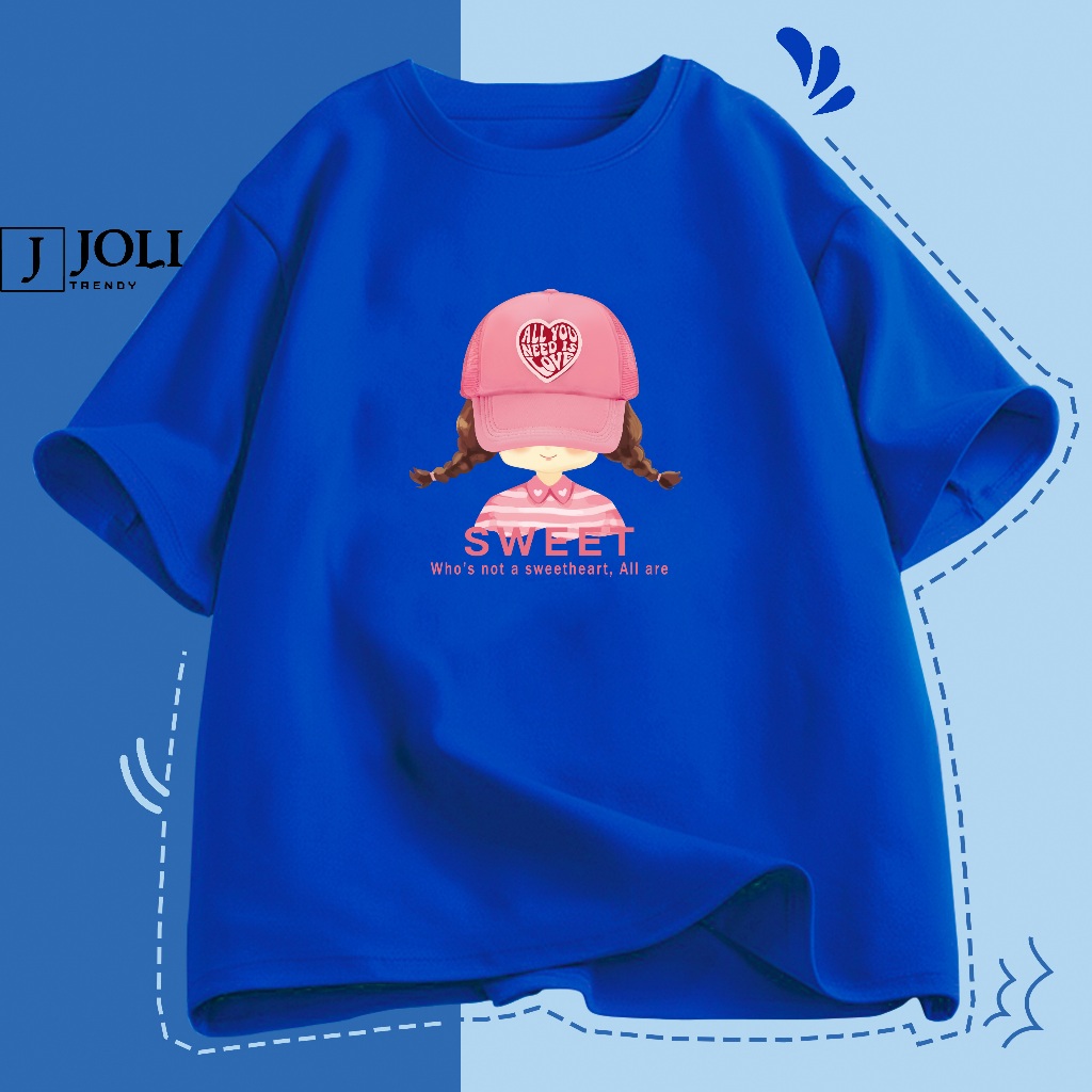 Áo Thun Nam Nữ Unisex Tay Lỡ By JOLI Mã TN Girl Sweet In Hình Chất Cotton Form Rộng Phong Cách Ulzzang J Joli Trendy | BigBuy360 - bigbuy360.vn