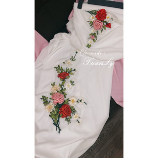 Vải áo dài thêu Ruy Băng Cao Cấp (không kèm quần)