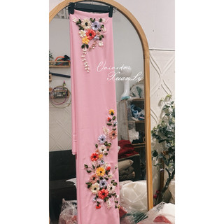 Vải áo dài thêu Ruy Băng Cao Cấp (không kèm quần)