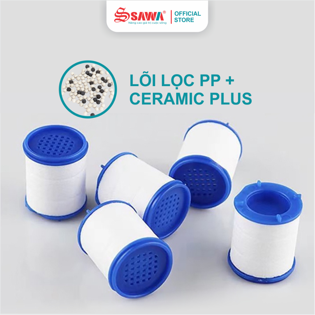 [CERAMIC PLUS] Lõi lọc Bông PP + Hạt lọc Ceramic cao cấp sử dụng cho các loại đầu lọc nước tại vòi