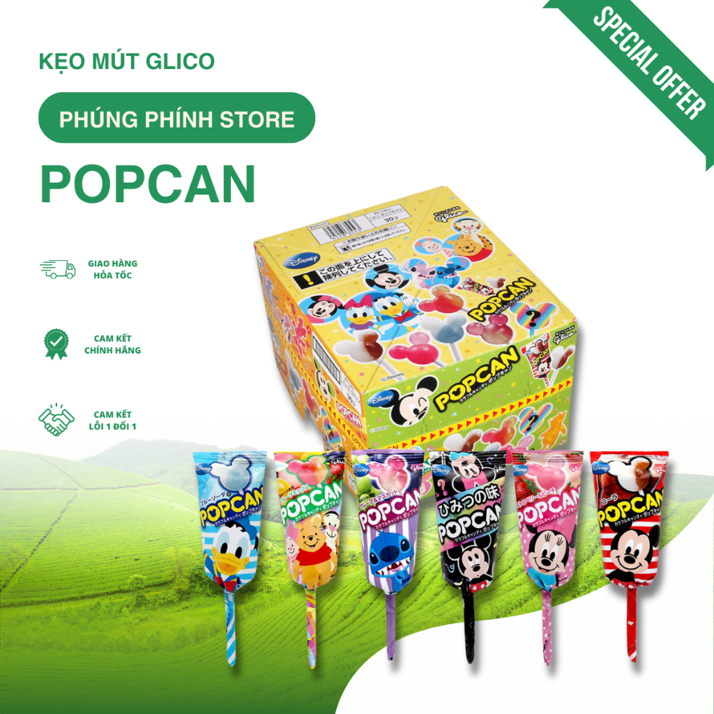 Kẹo mút Glico Pop Can 13gr- LẺ 1 CHIẾC