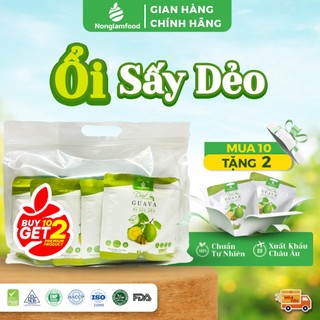   10 Túi Tặng 2  Combo 10 túi Ổi Sấy Dẻo Nonglamfood túi 75g Ăn vặt tốt cho sức khỏe Healthy Snack 