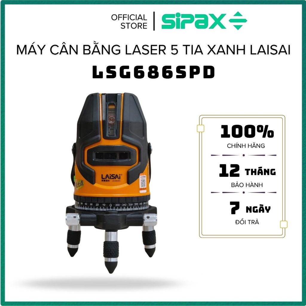 Máy cân bằng laser 5 tia SIPAX – Model LSG686SPD