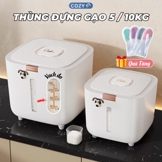 Thùng Đựng Gạo Thông Minh 5kg 10kg – Chống Côn Trùng, Chống Ẩm, Kín Nắp Tự Động
