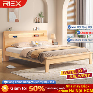 Giường Pallet Gỗ Thông Mới Giường Ngủ Đẹp Chất Lượng gỗ thật 100% 3.5/4/5/6 feet Giường có ngăn kéo